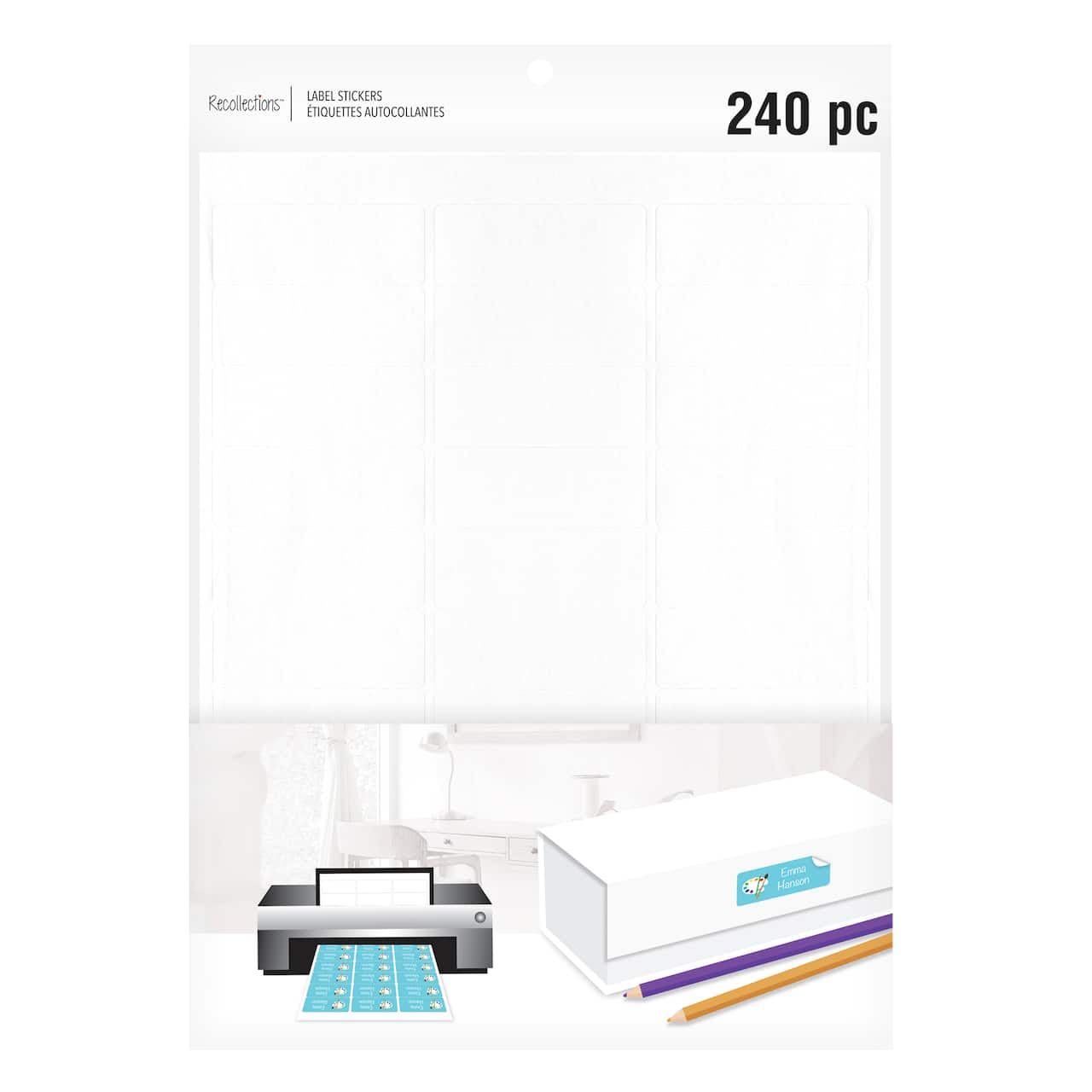 12 Packs: 240 ct. (2,880 total) White Printable Address Label Stickers by Recollections™
